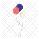 Patriotic red white and blue balloons  Icon