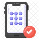 Phone Pattern Verified Pattern Lock Mobile Protection Icon