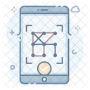 Pattern Lock Protection Mobile Security Icon