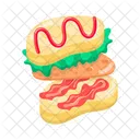 Cheeseburger Hamburger Patty Burger Icon