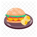 Cheeseburguer Hamburguer Hamburguer Patty Icon