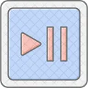 Pause Button Lineal Color Icon Icon