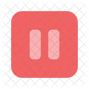 Pause Squared  Icon