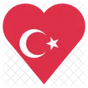 Turquia Bandera Pais Icono