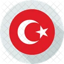 Turquia Bandera Mapa Icono