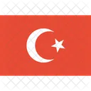 Turquia Bandera Mundo Icono