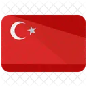 Turquia Bandera Pais Icono