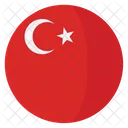 Turquia Bandera Pais Icono