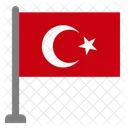 Bandera Pais Turquia Icono