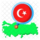 Turquia Asia Mapa Icono