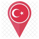 Turquia Bandera Icono