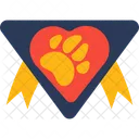 Paw On Medal Dog Competition Badge  Icon
