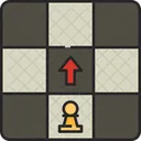 Pawn Moves Game Chess Icon