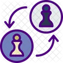 Pawn Swap Pawn Chess Icon