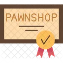 Pawnshop Certificate Icon