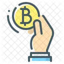 Bitcoin Cryptocurrency Hand Icon
