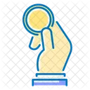 Pay Coin Hand Icon