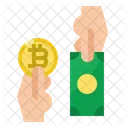 Transection Pay Bitcoin Icon