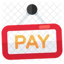 Pay Board Roadboard Signboard Icon