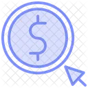 Pay Per Click Duotone Line Icon Icon