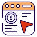 Bezahlung pro Klick  Symbol