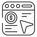 Bezahlung pro Klick  Symbol