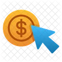 Pay Per Click Dollar Internet Icon