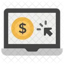 Bezahlung pro Klick  Symbol