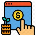 Pay Per Click Cost Hand Icon