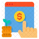 Pay Per Click Cost Hand Icon