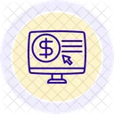 Pay Per Click Black Outline Icon Icon