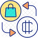 Pay with cryptocurrency for goods and services  Icon