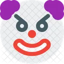 Enojado Payaso Smiley Icono