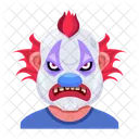 Vector De Cara Aterradora Cara De Payaso Personajes Malvados Icono