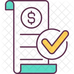 Paycheck approvement  Icon