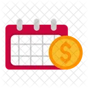 Money Calendar Schedule Icon
