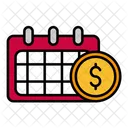 Money Calendar Schedule Icon