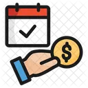 Money Calendar Schedule Icon