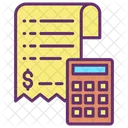 請求書の支払いの概念、請求書の計算、請求書の計算 アイコン