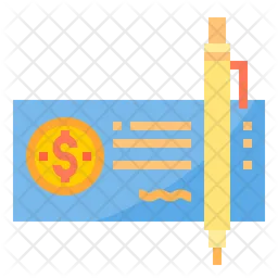 Cheque Payment  Icon