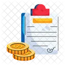 Payment Contract Financial Agreement Film Contract Icon