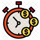 Stopwatch Money Time Icon