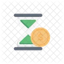 Payment Deadline Hourglass Dollar Icon