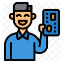Payment Method Credit Card Man Icon