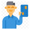 Payment Method Credit Card Man Icon