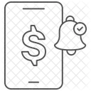 결제 알림 얇은선 아이콘 아이콘