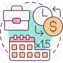 Payment of overtime  Icon