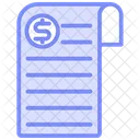 Payment Receipt Duotone Line Icon Icon