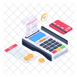 Payment Terminal Icon - Download in Isometric Style