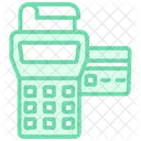 Payment Terminal Duotone Line Icon Icon